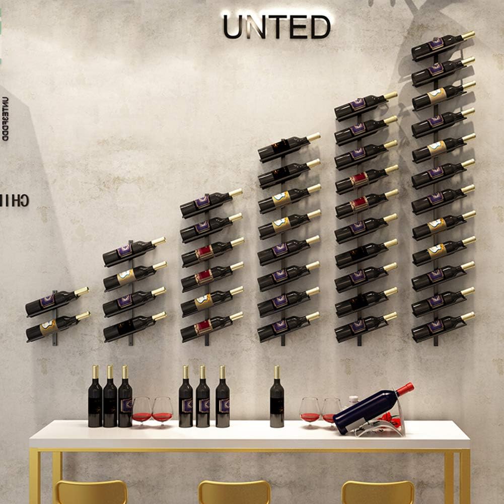 Simple Iron Art Wall Hanging Wine Rack 1
