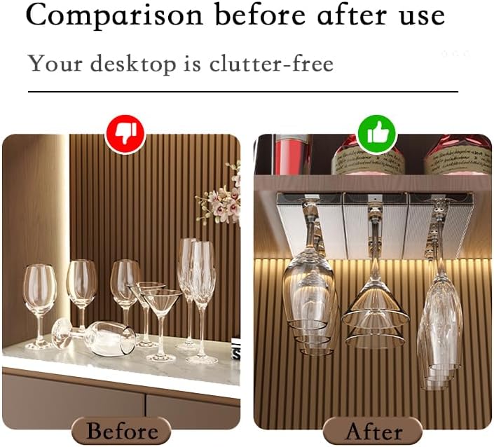 Vaisoeny 4 Pack Translucent Wine Glass Rack 1