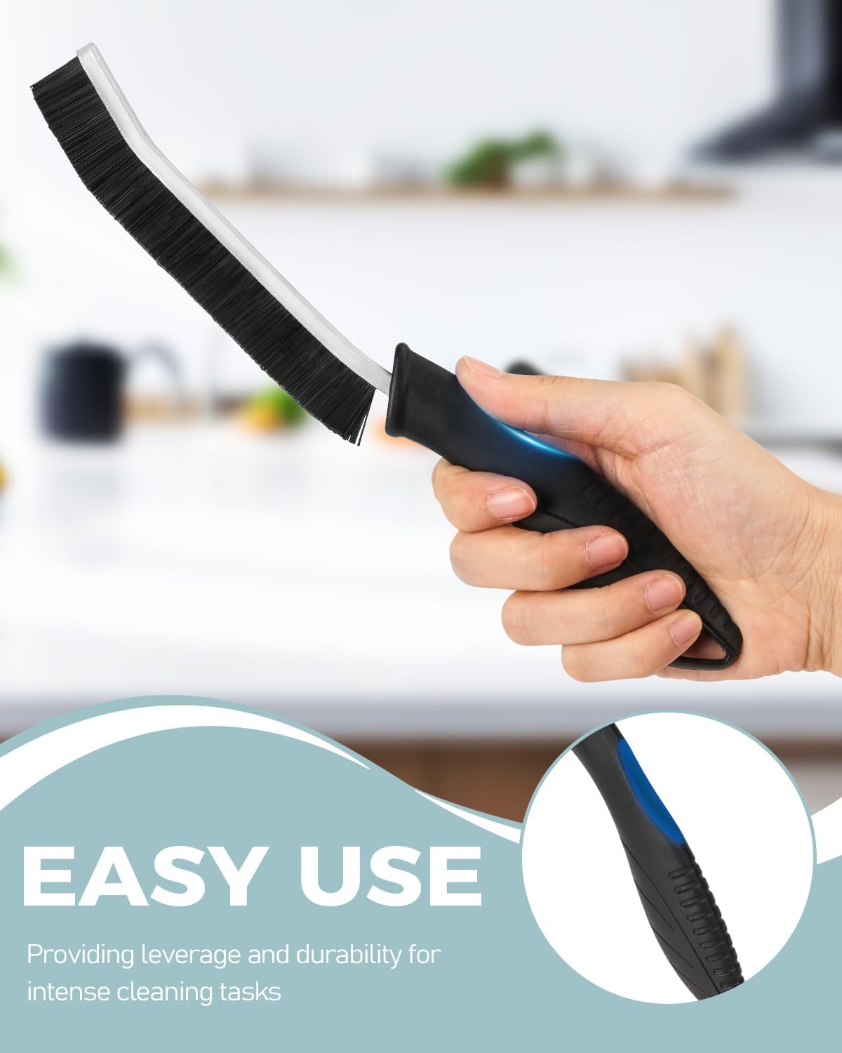 SXhyf Hard Bristle Crevice Cleaning Brush - Multifunctional Gap Tool for Kitchen Bathroom