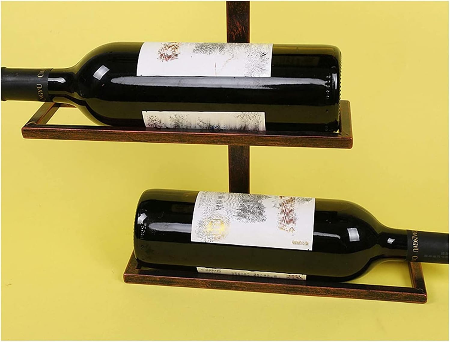 ALDEPO Wall-Mounted Wine Rack 6 Bottles Bronze