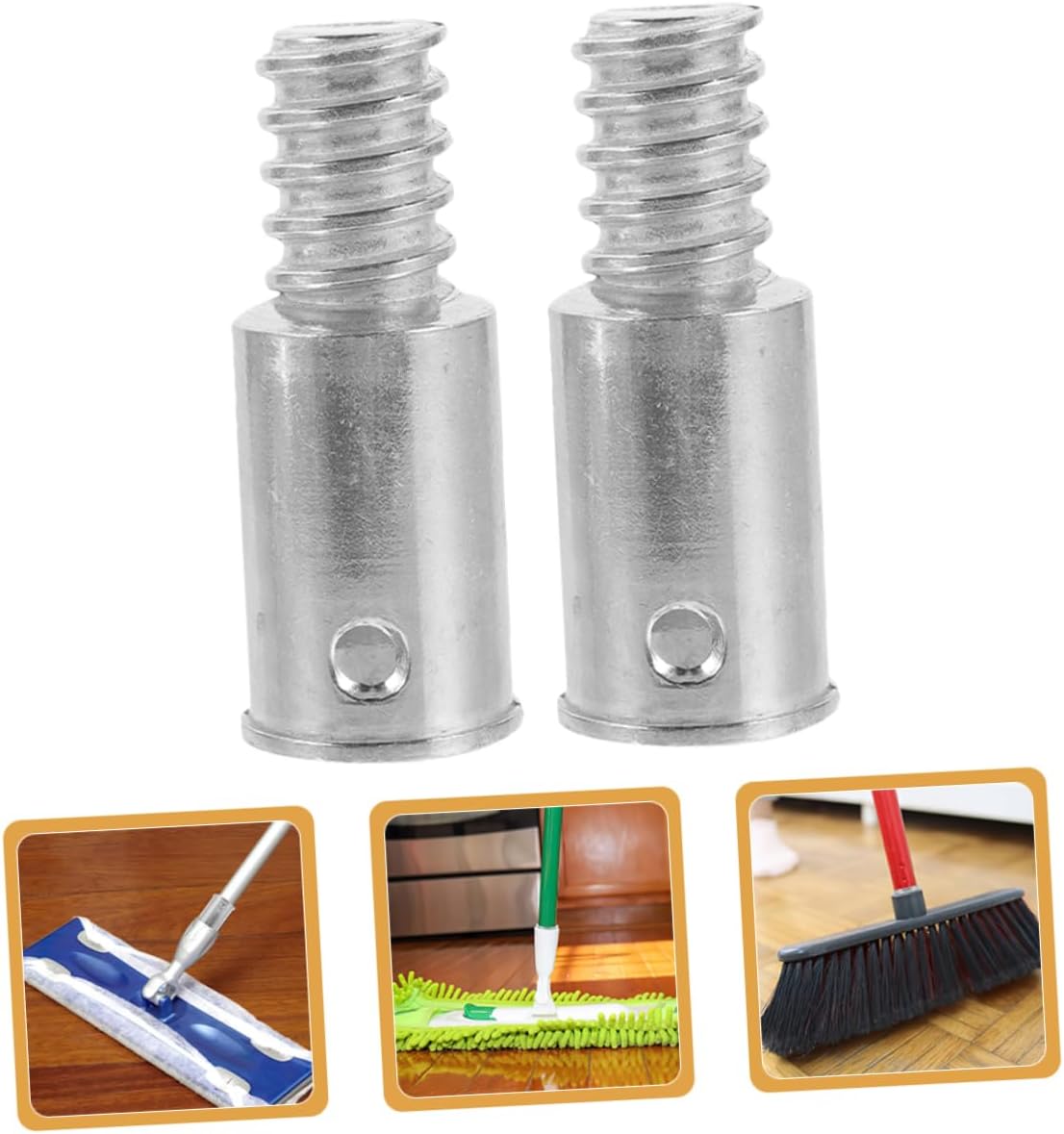 25mm Aluminum Alloy Broom Handle Adapter 2 Pcs 1