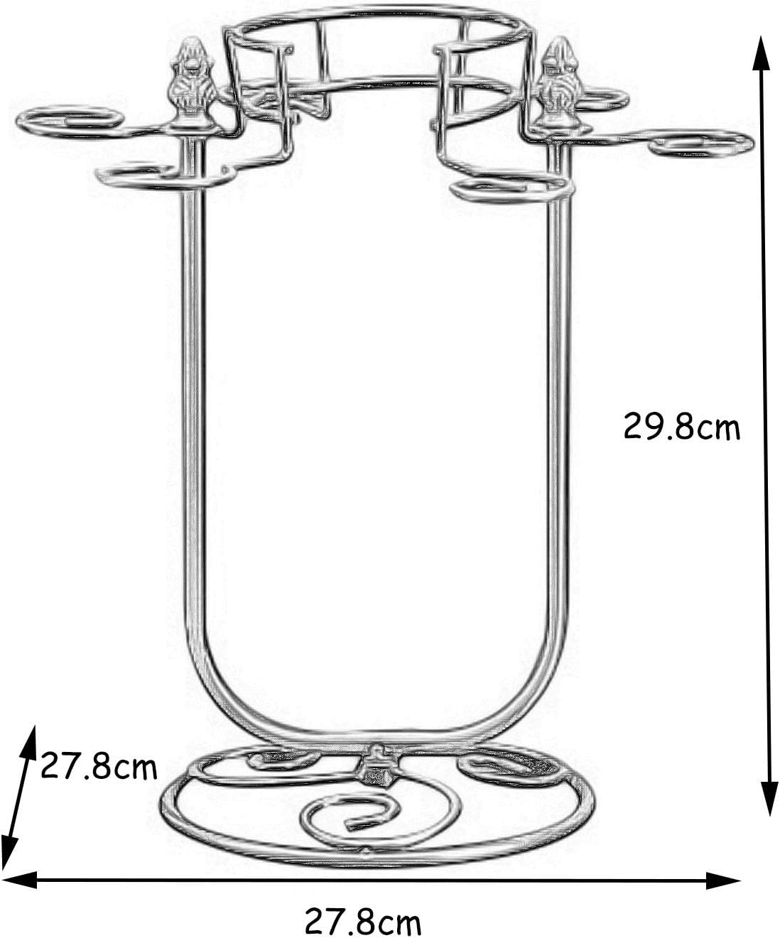 Premium Freestanding Wine Rack Holds 6 Glasses 1 Decanter