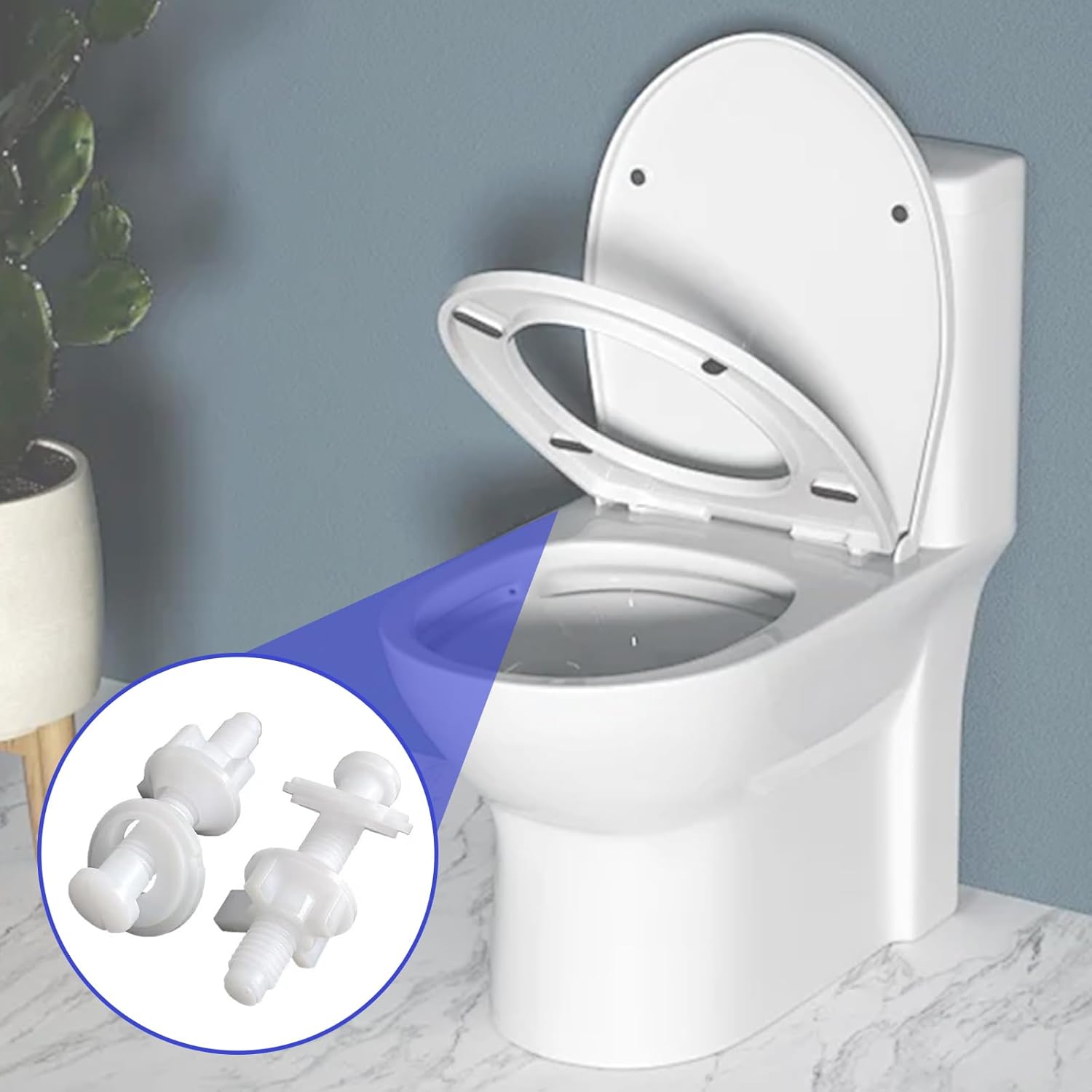 Wuffove Toilet Seat Screws Replacement Kit 4 Piece