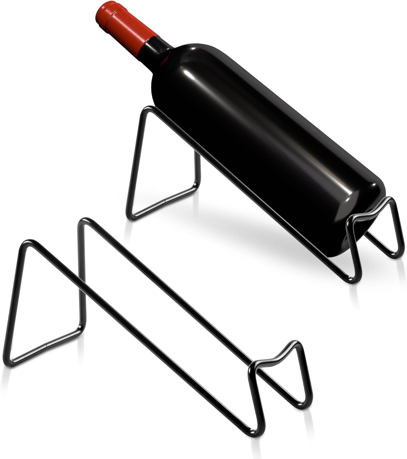 TONLEA 2Pcs Tabletop Wine Rack Black