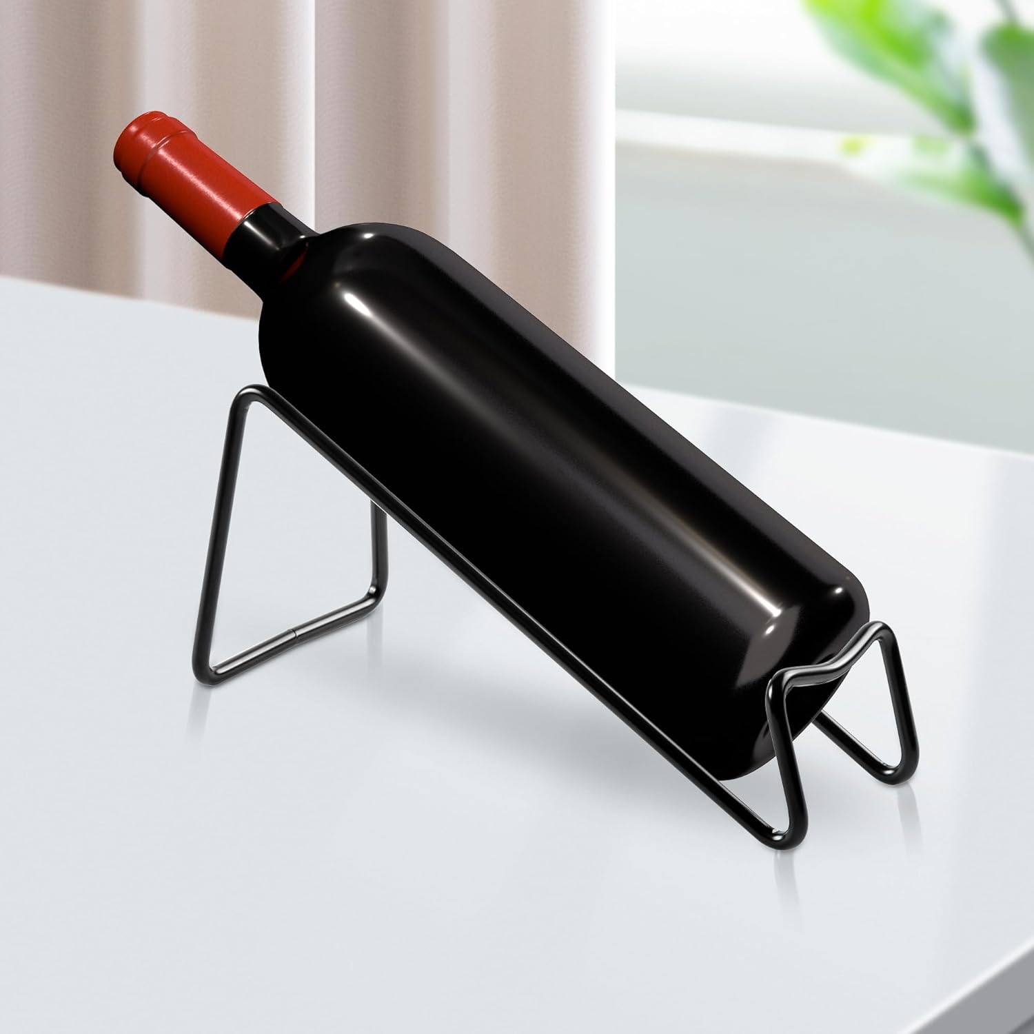 TONLEA 2Pcs Tabletop Wine Rack Black