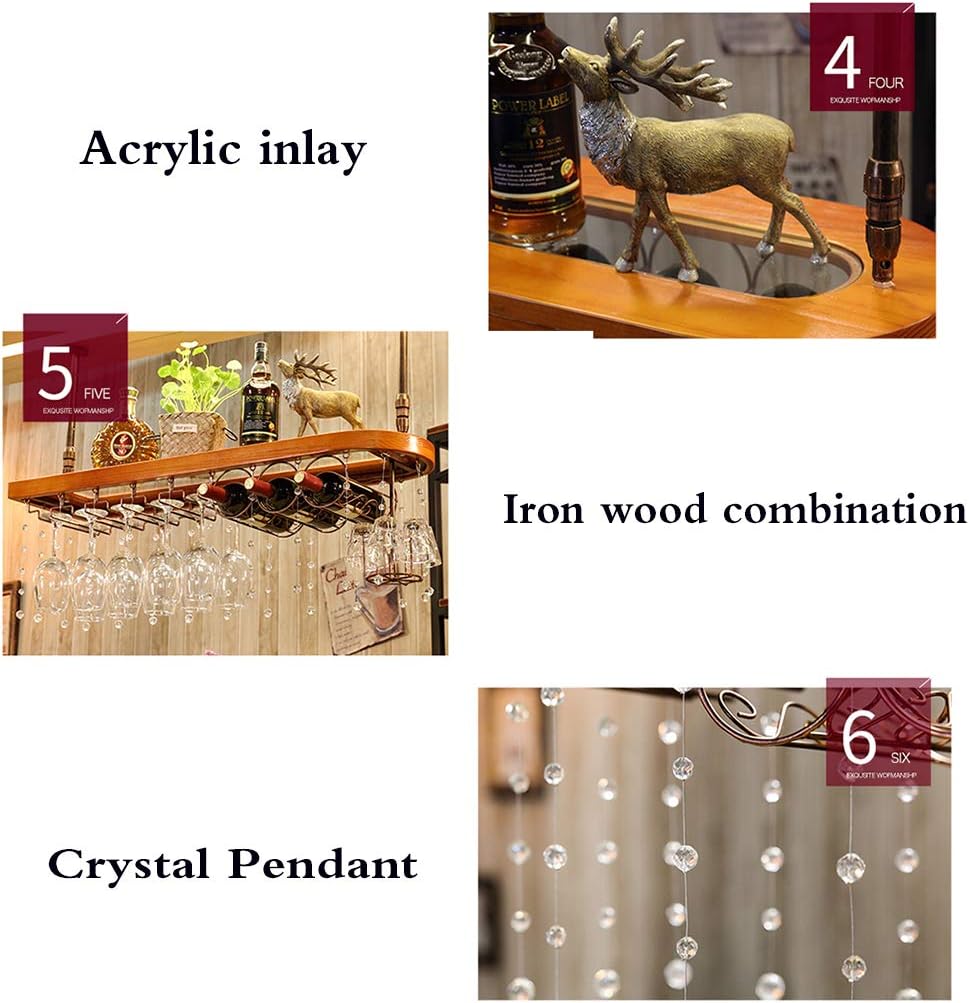 Ceiling Wine Rack with Adjustable Height and Multi-Layer Design