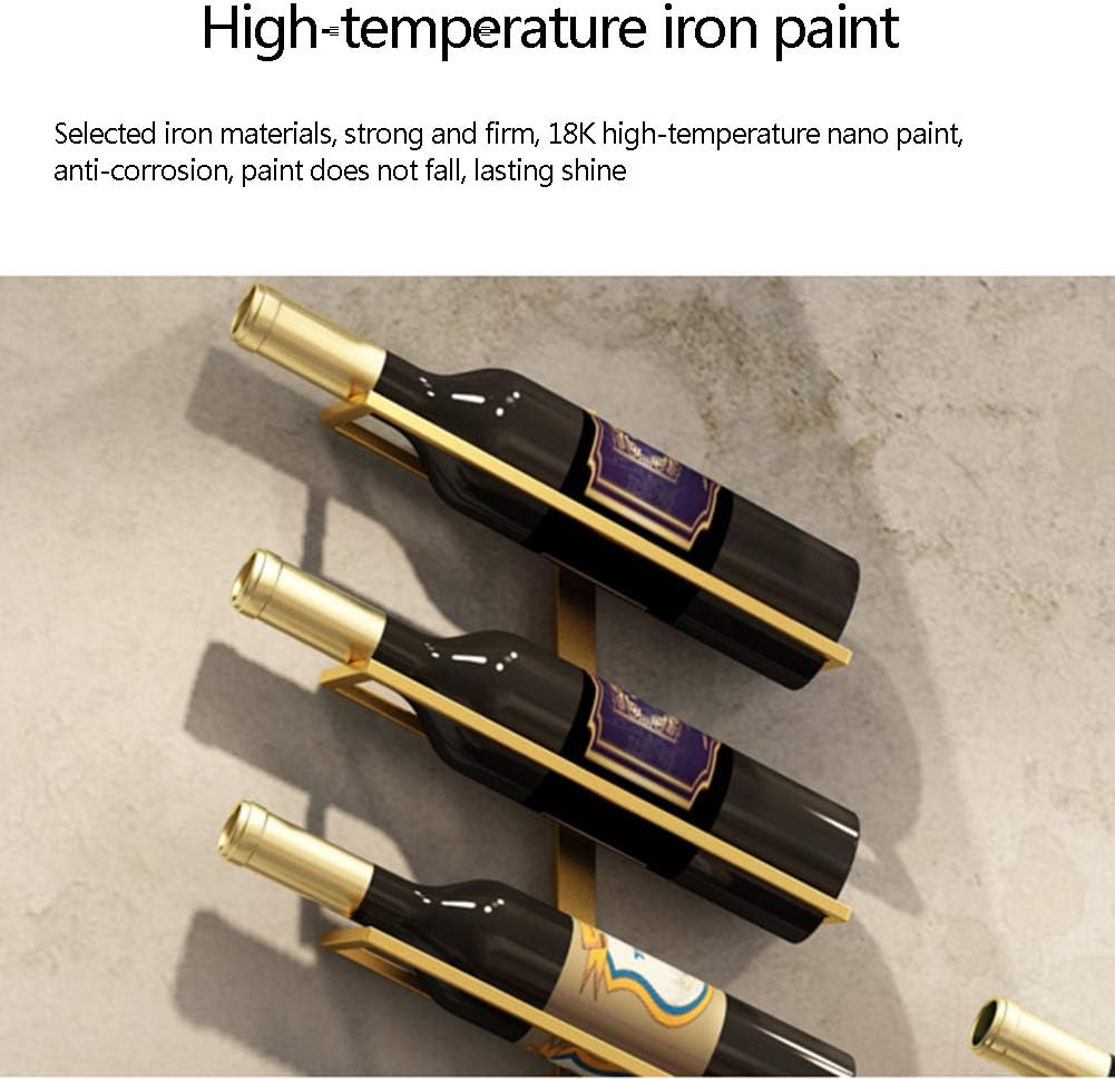 Simple Iron Art Wall Hanging Wine Rack 1