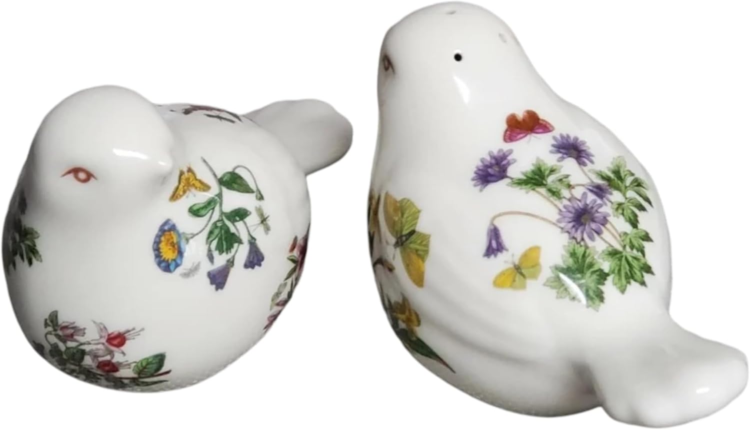 Portmeirion Botanic Garden Bird Shaped Salt Pepper Shaker Set