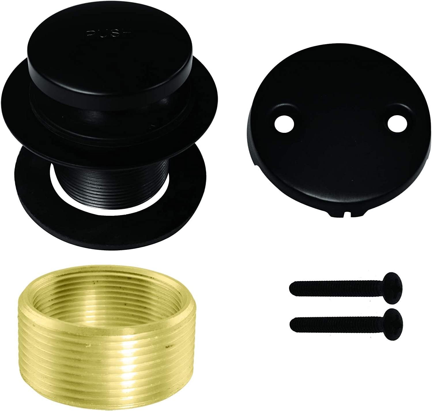 Westbrass Tip-Toe Drain Strainer Replacement Kit Matte Black 1