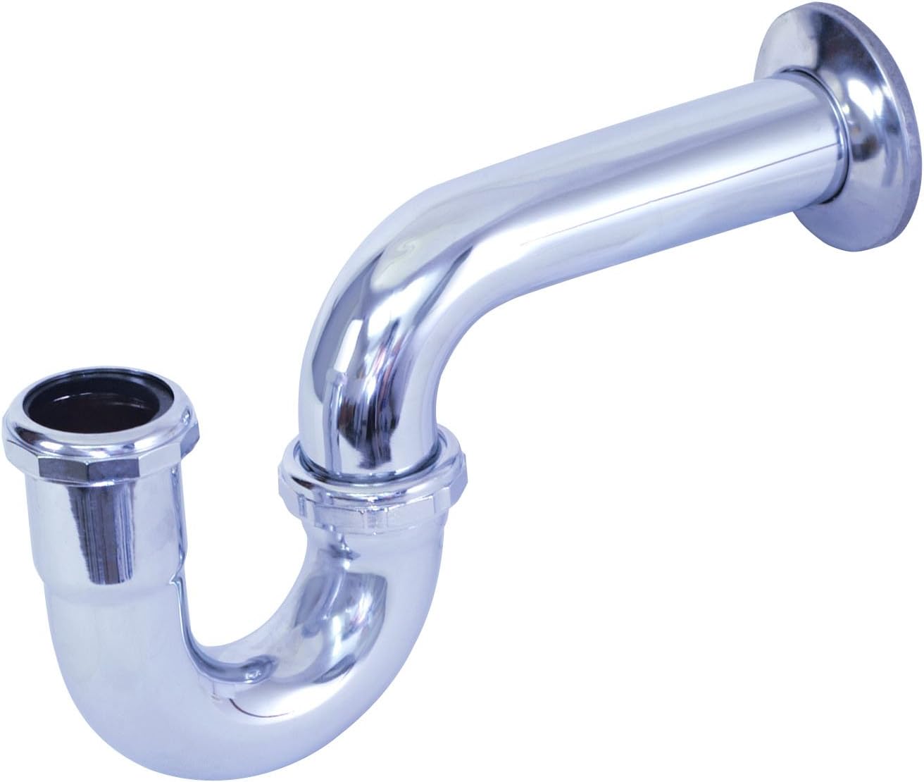 EZ-FLO 1-14-Inch P-Trap with Flange for Drain Applications