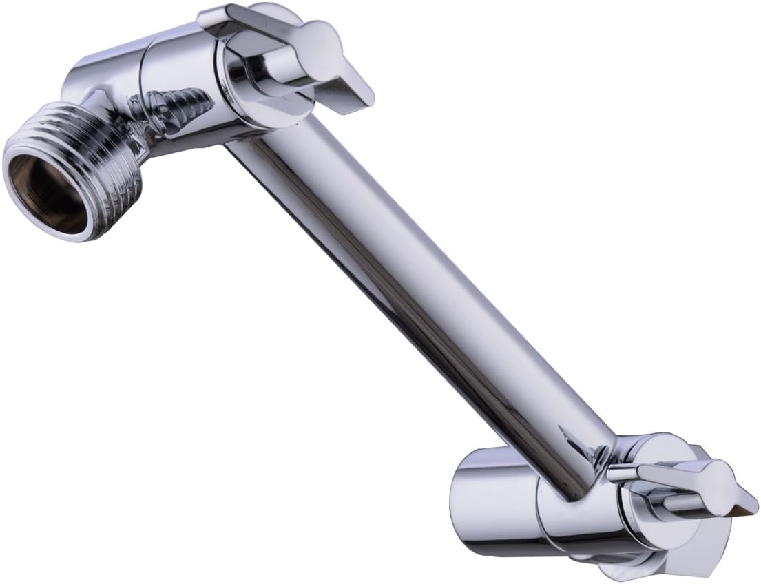 TRUSTMI 4 Inch Adjustable Brass Shower Arm Extension with Chrome Head