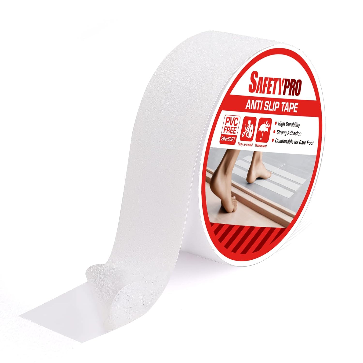 SafetyPro Clear Anti-Slip Tape 2x50ft Waterproof