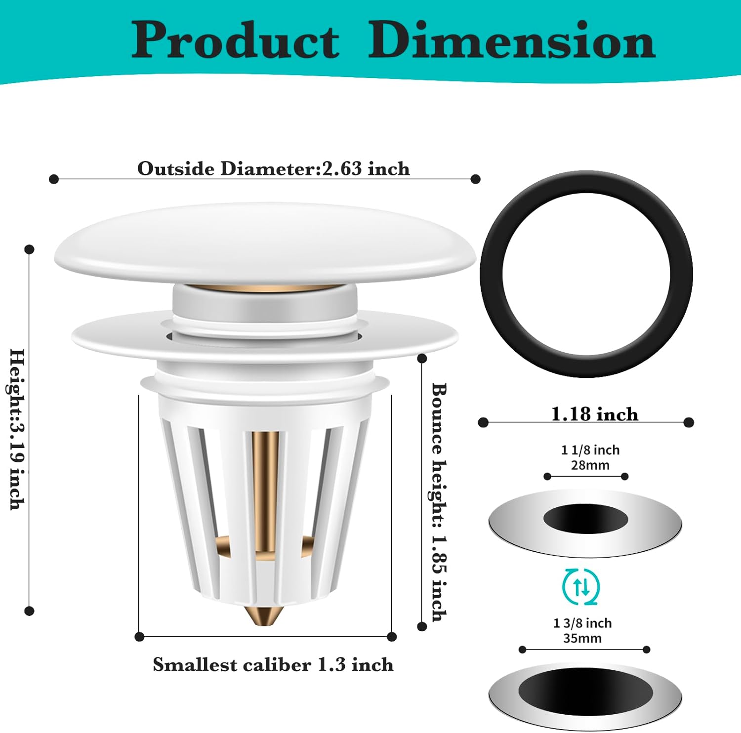 ZMyHeart Drain Strainer Universal Sink Hair Catcher