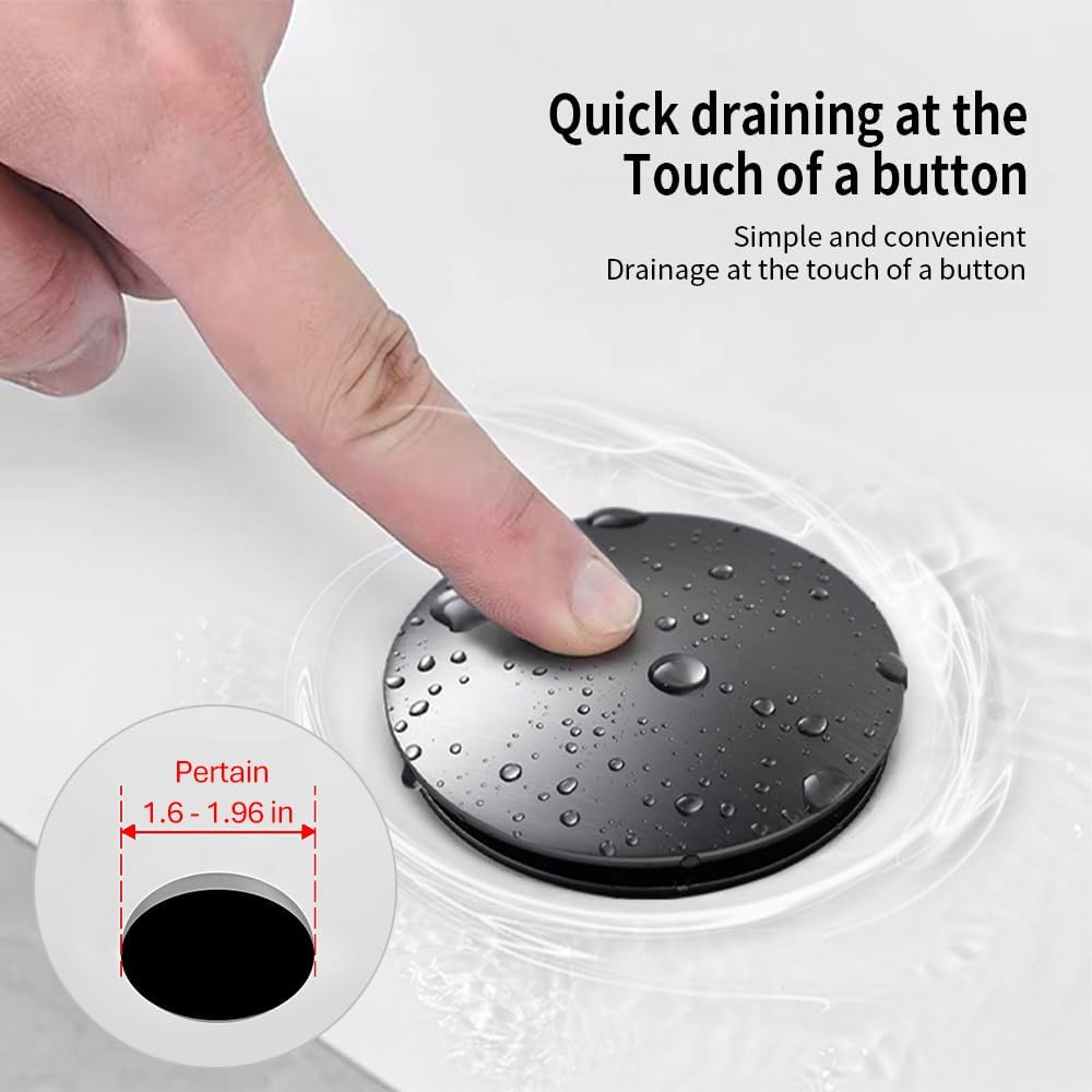 YZZY Pop-up Drain with Overflow and Hair Catcher 1