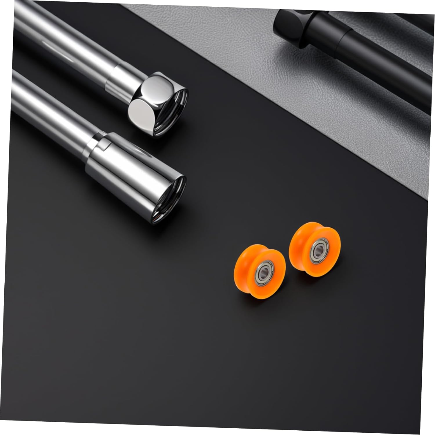 5 Pcs U Groove Nylon Sliding Door Rollers with Steel Bearings