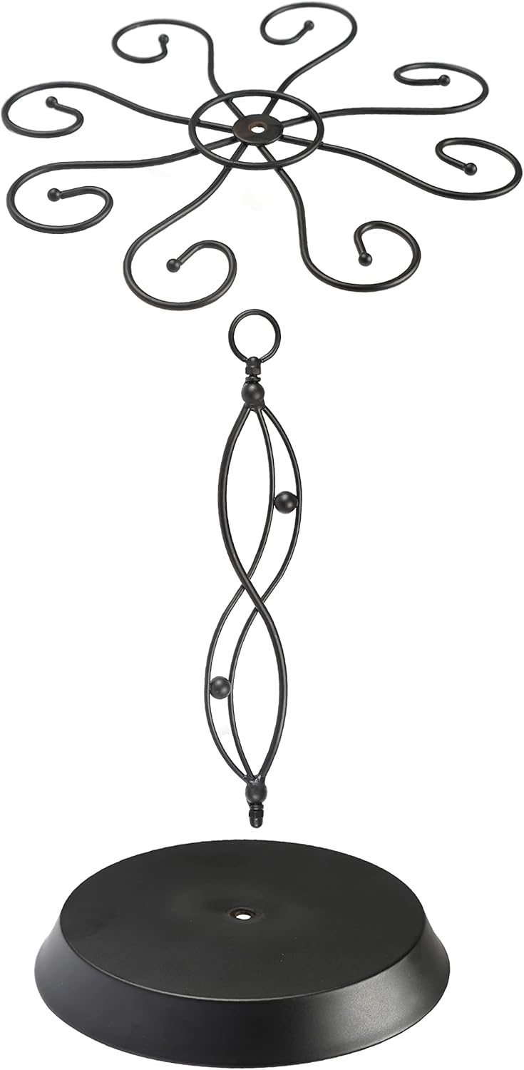 HomeRoots 8-Wine Glass Holder Stainless Steel Freestanding Rack for Wine Glasses