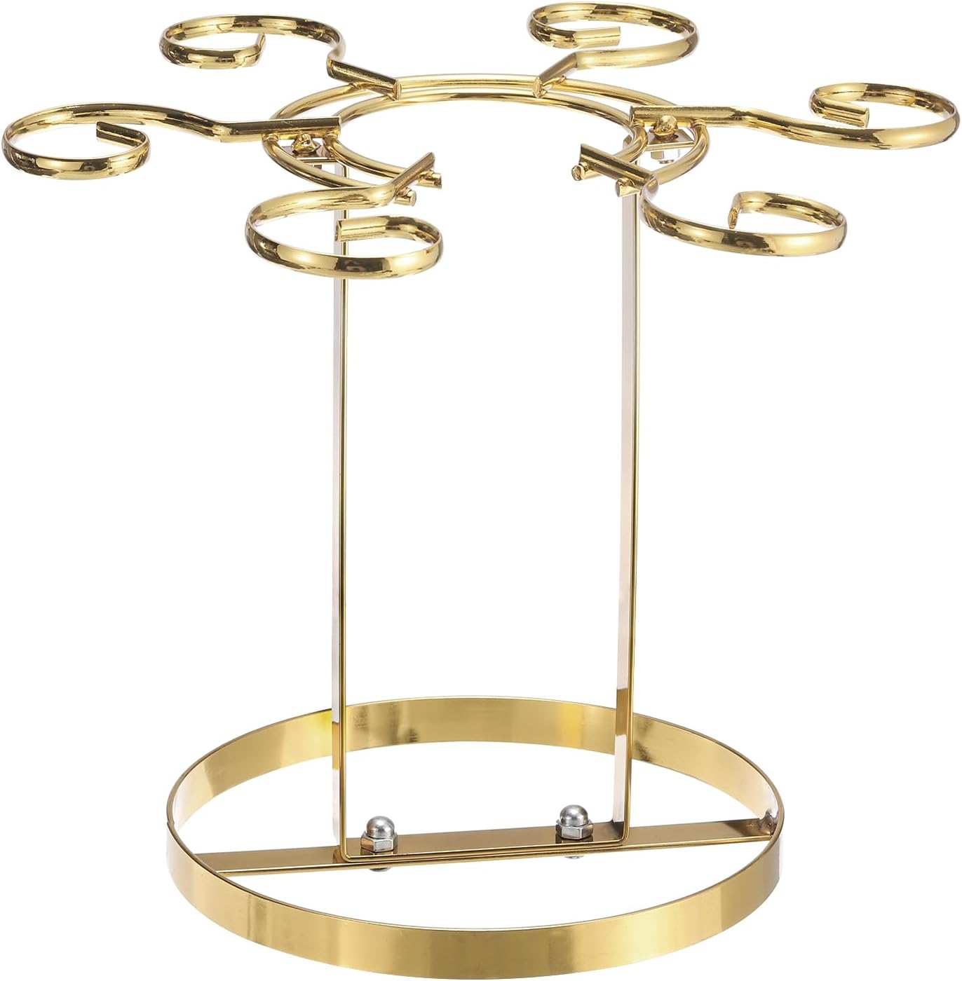Uxcell Gold Wine Glass Holder with 6 Hooks