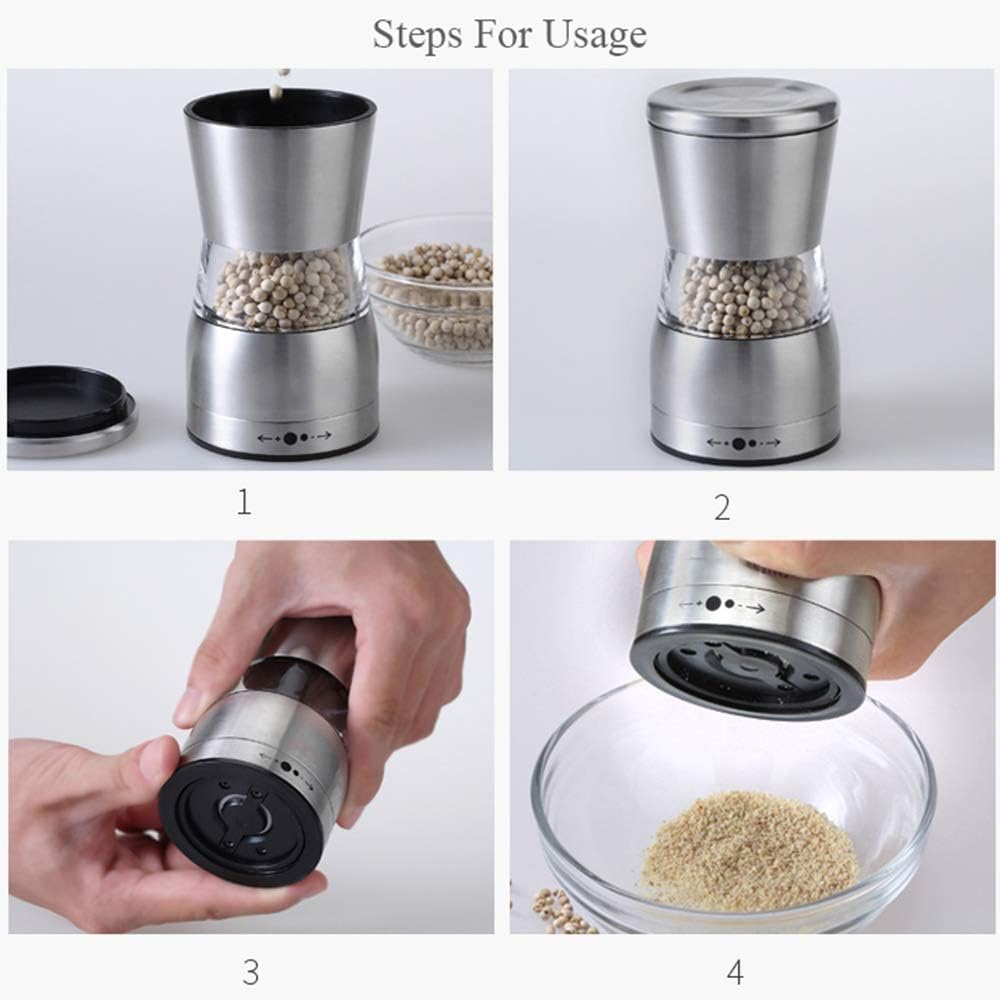 sdneNest Adjustable Salt and Pepper Shaker Set