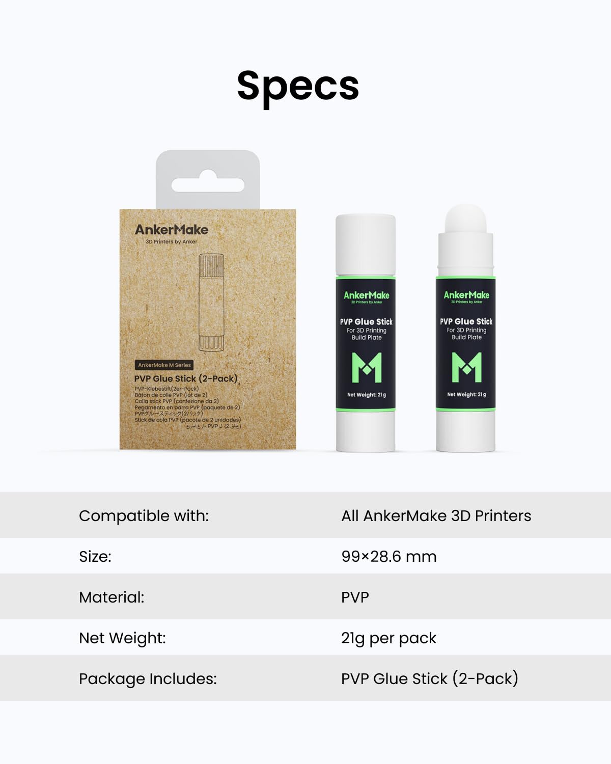 AnkerMake PVP Glue Stick for 3D Printing