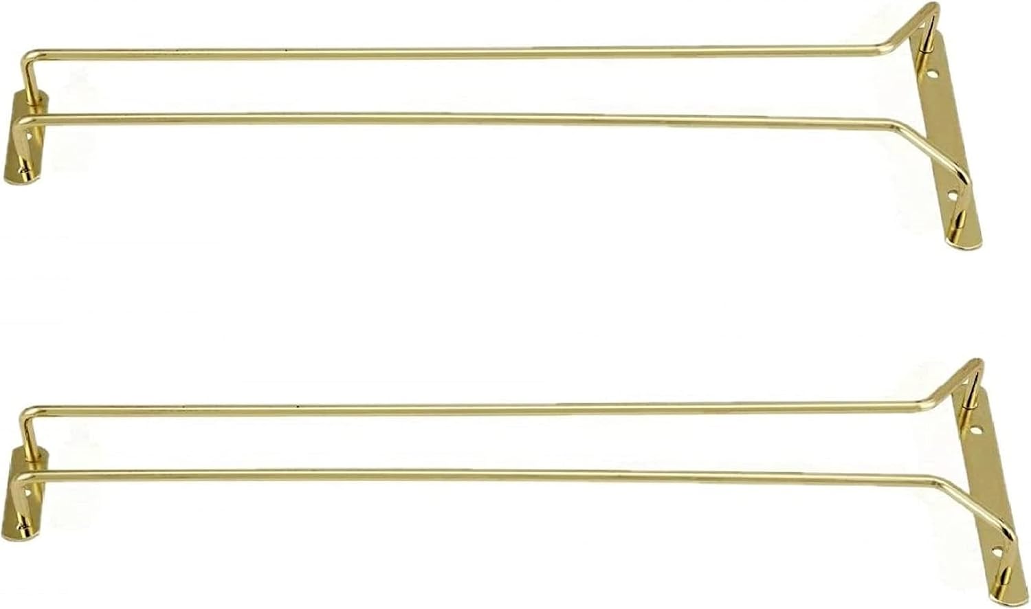 TrueCraftware 24-Inch Brass Wine Glass Rack Set of 2