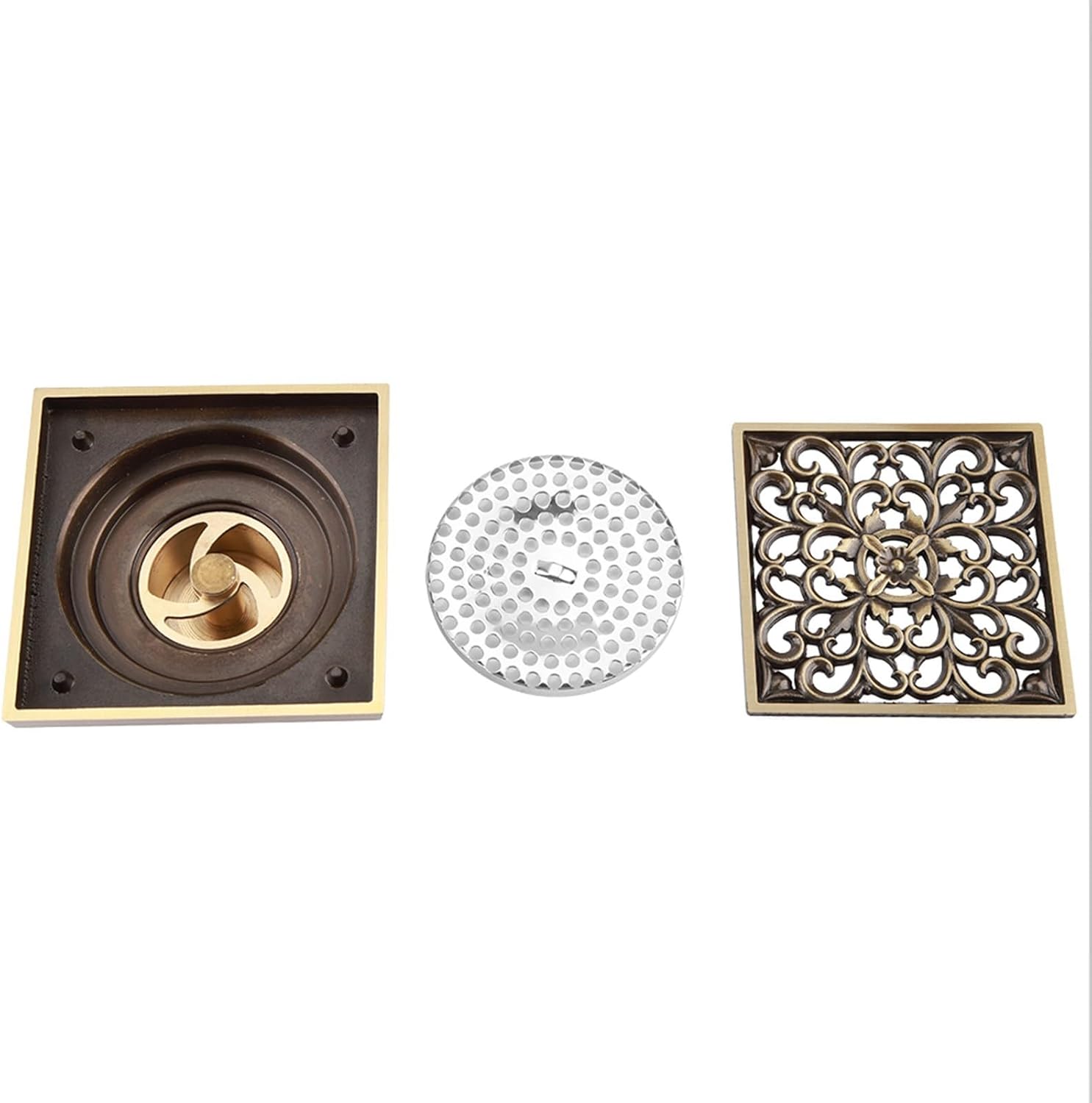 Antique Brass Floor Drain Cover for Bathroom