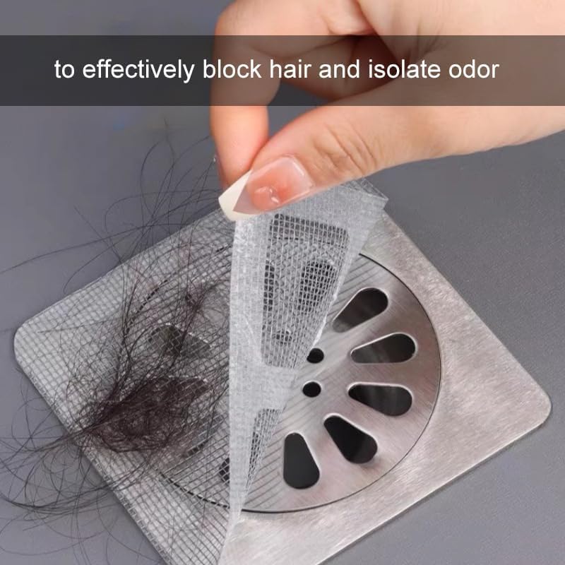 30 Pack Self Adhesive Drain Hair Catcher for Bath and Kitchen