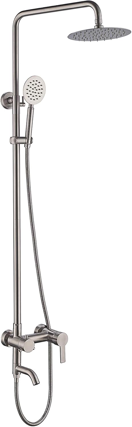 PHASAT 3 Functions Stainless Steel Shower System with Rainfall Head