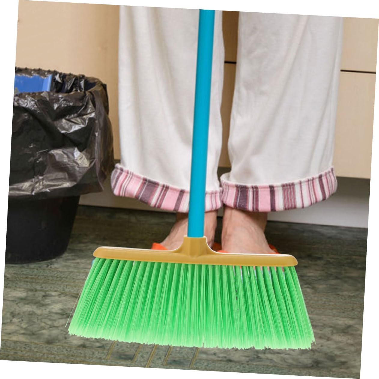 2pcs Durable Plastic Broom Head Refill Green