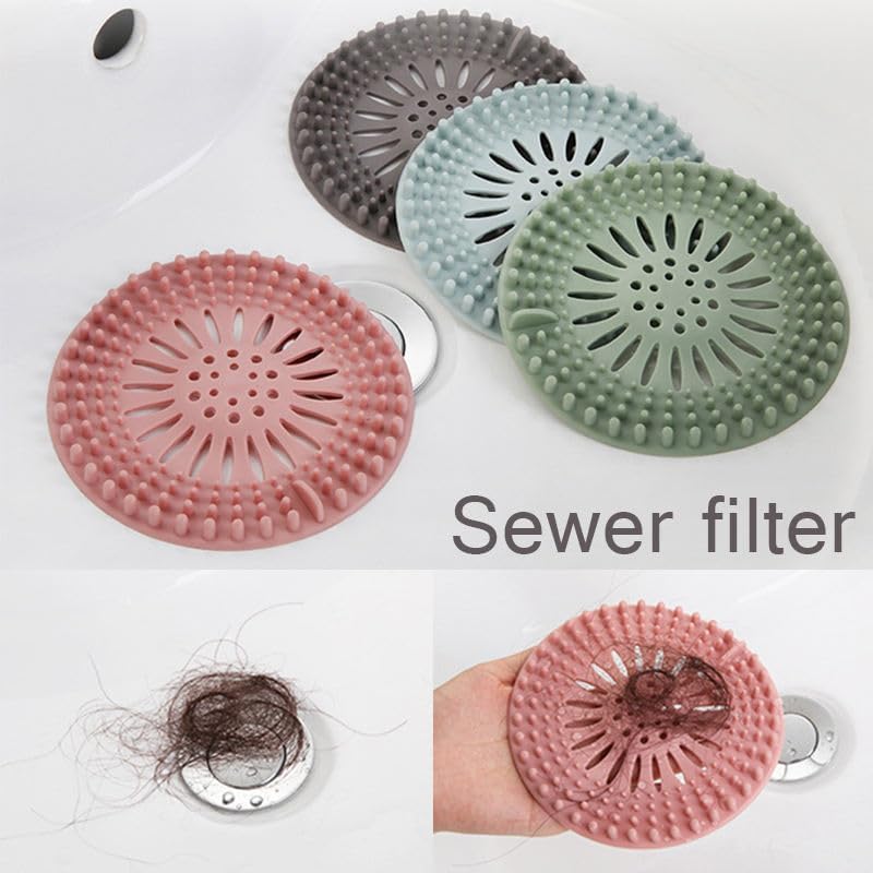 Drain Hair Catcher Set 5 Pieces in Multiple Hues