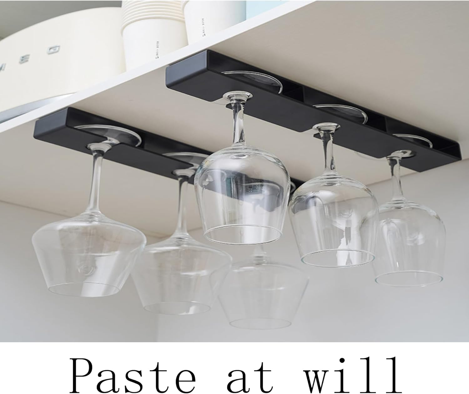 2pcs White Wine Glass Holder for Kitchen Bar and Restaurant
