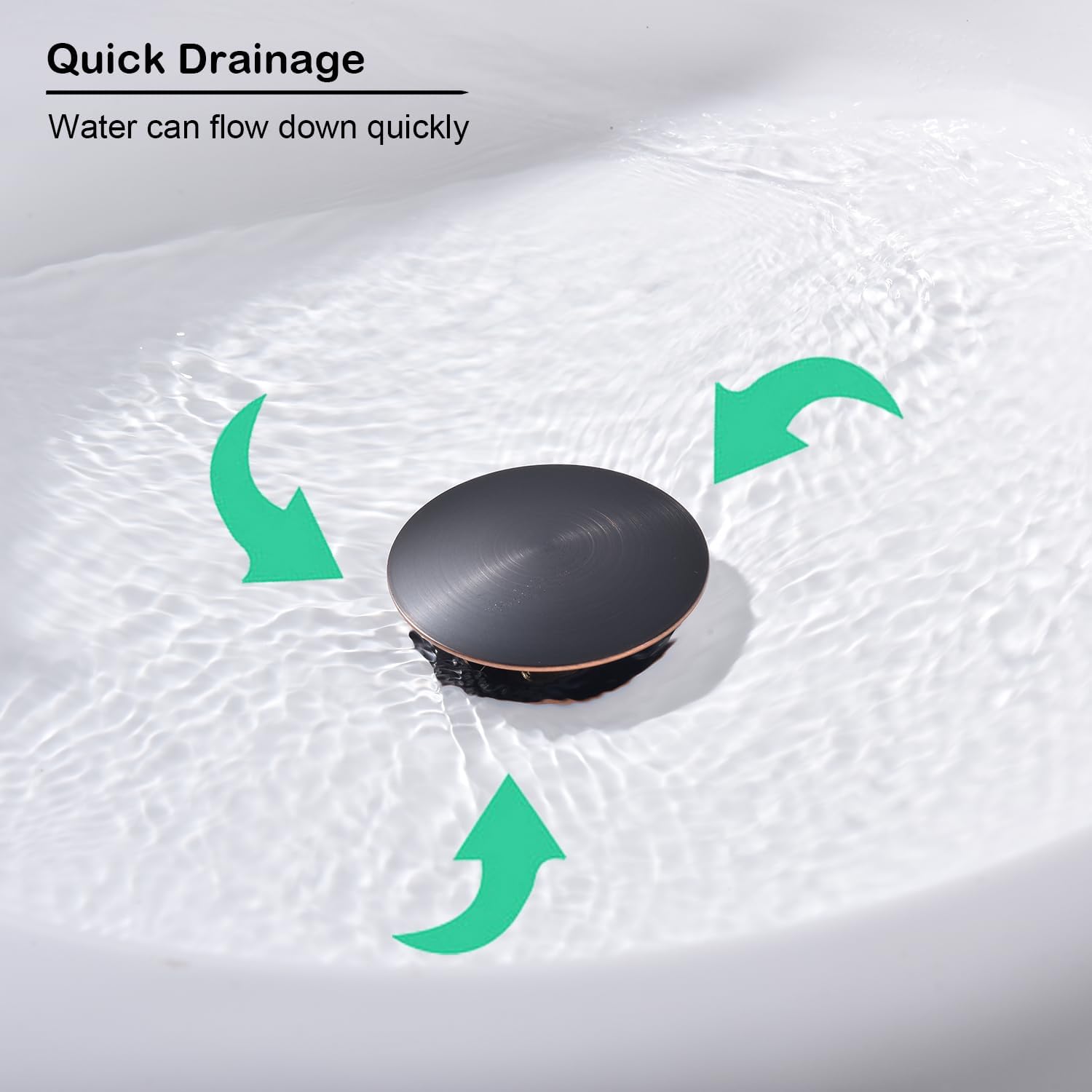Oil Rubbed Bronze Sink Drain with Overflow and Detachable Strainer