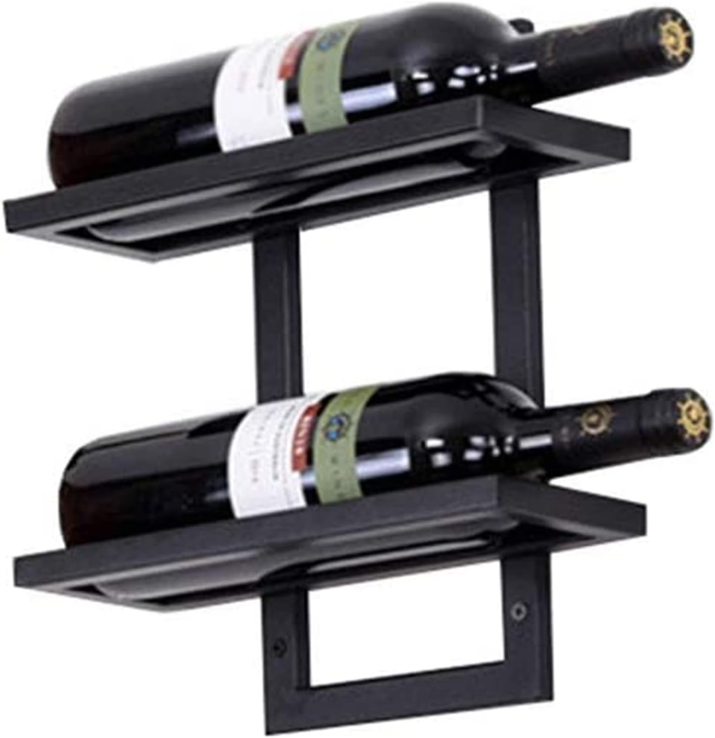 ALDEPO Wall-Mounted Wine Bottle and Glass Holder