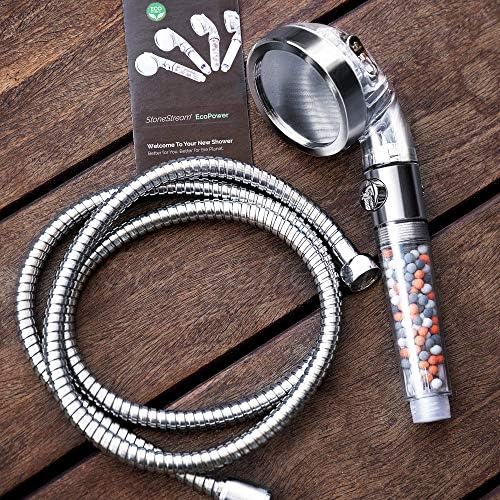StoneStream EcoPower Handheld Shower Head with 3 Spray Settings