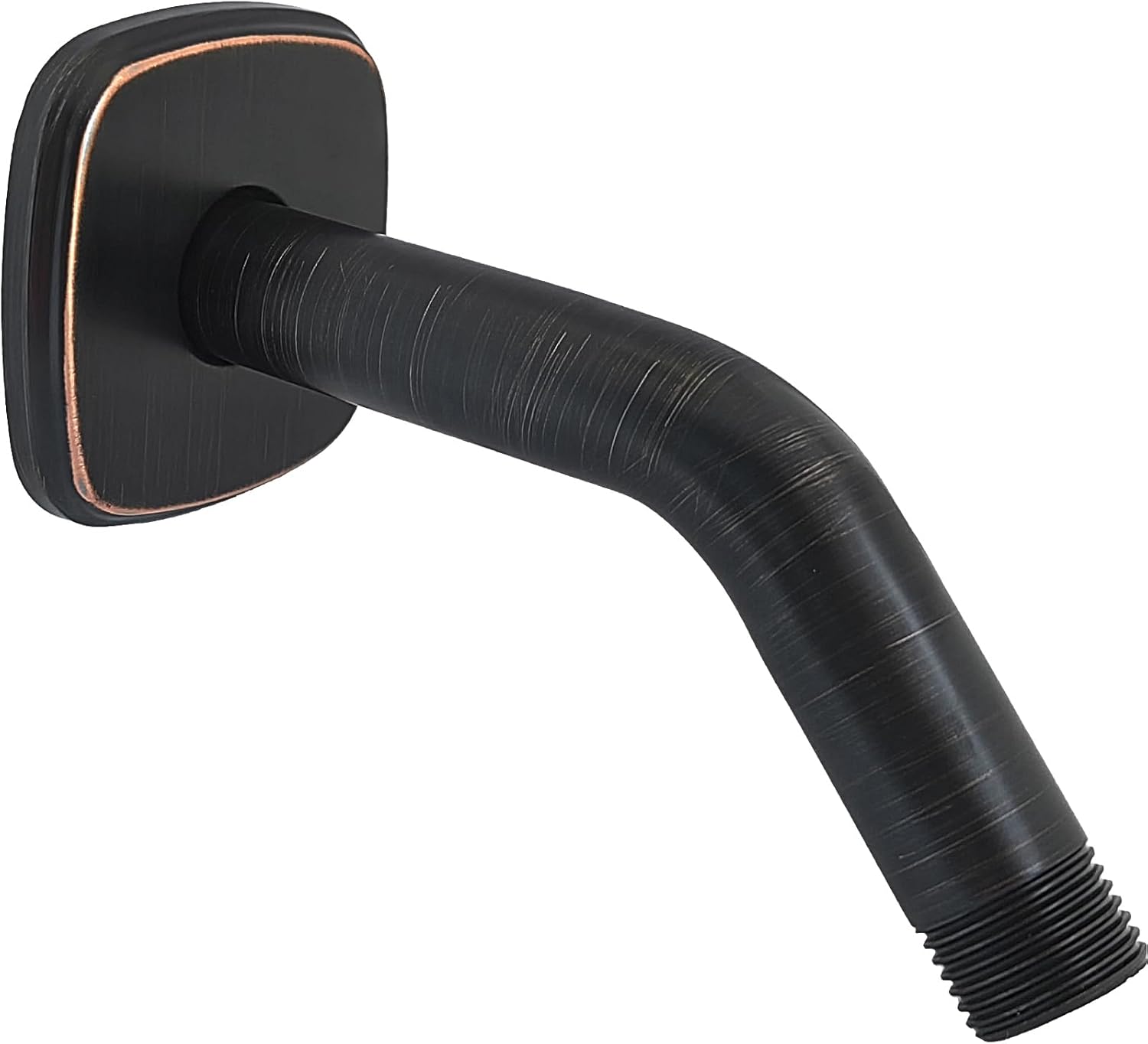 HOMYEP 6 Inch Oil Rubbed Bronze Angled Shower Arm with Flange