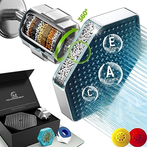 AquaHomeGroup Luxury Filtered Shower Head Set - Chrome