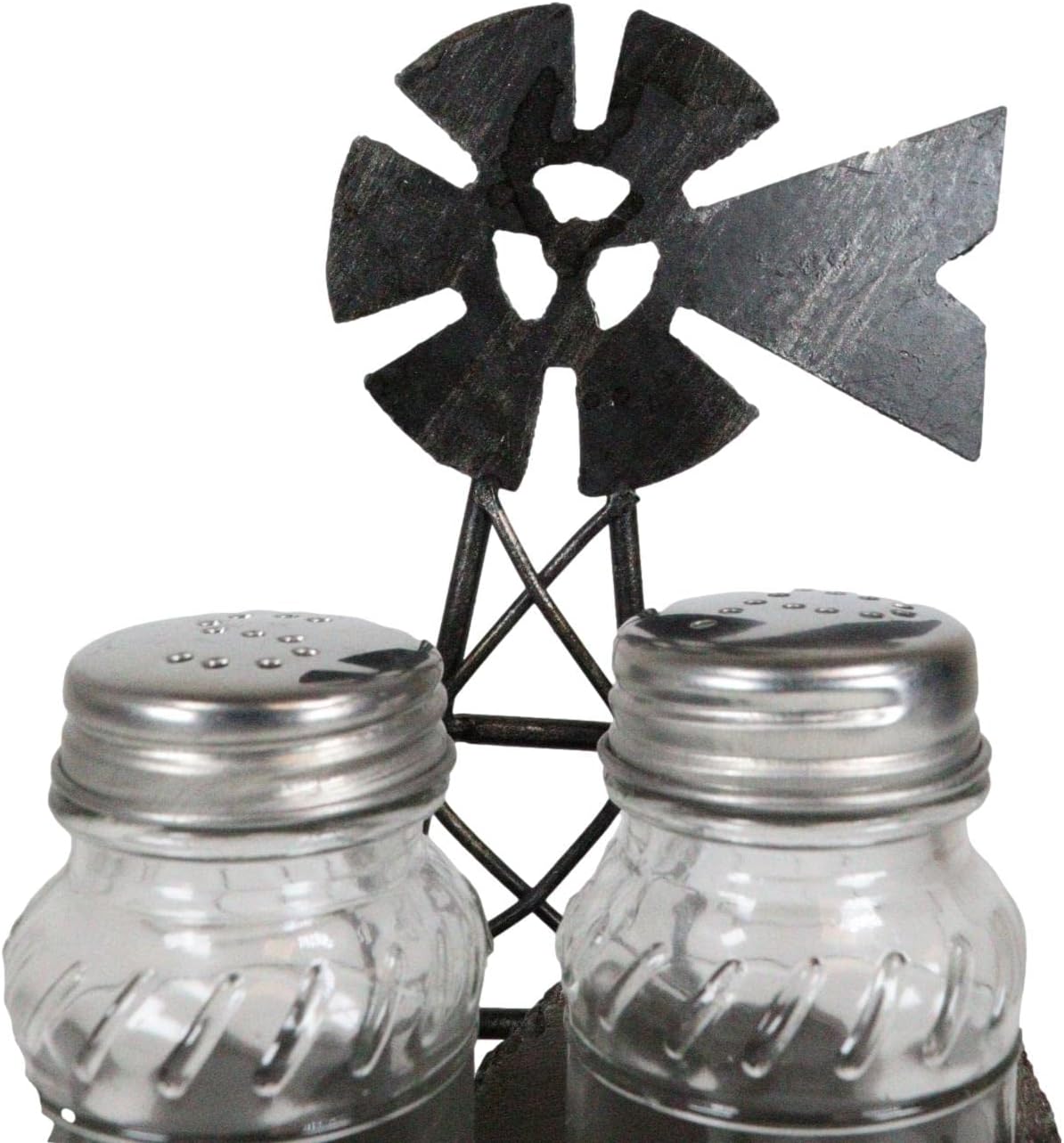 Ebros Gift 6 Tall Rustic Windmill Salt Pepper Shaker Set 1