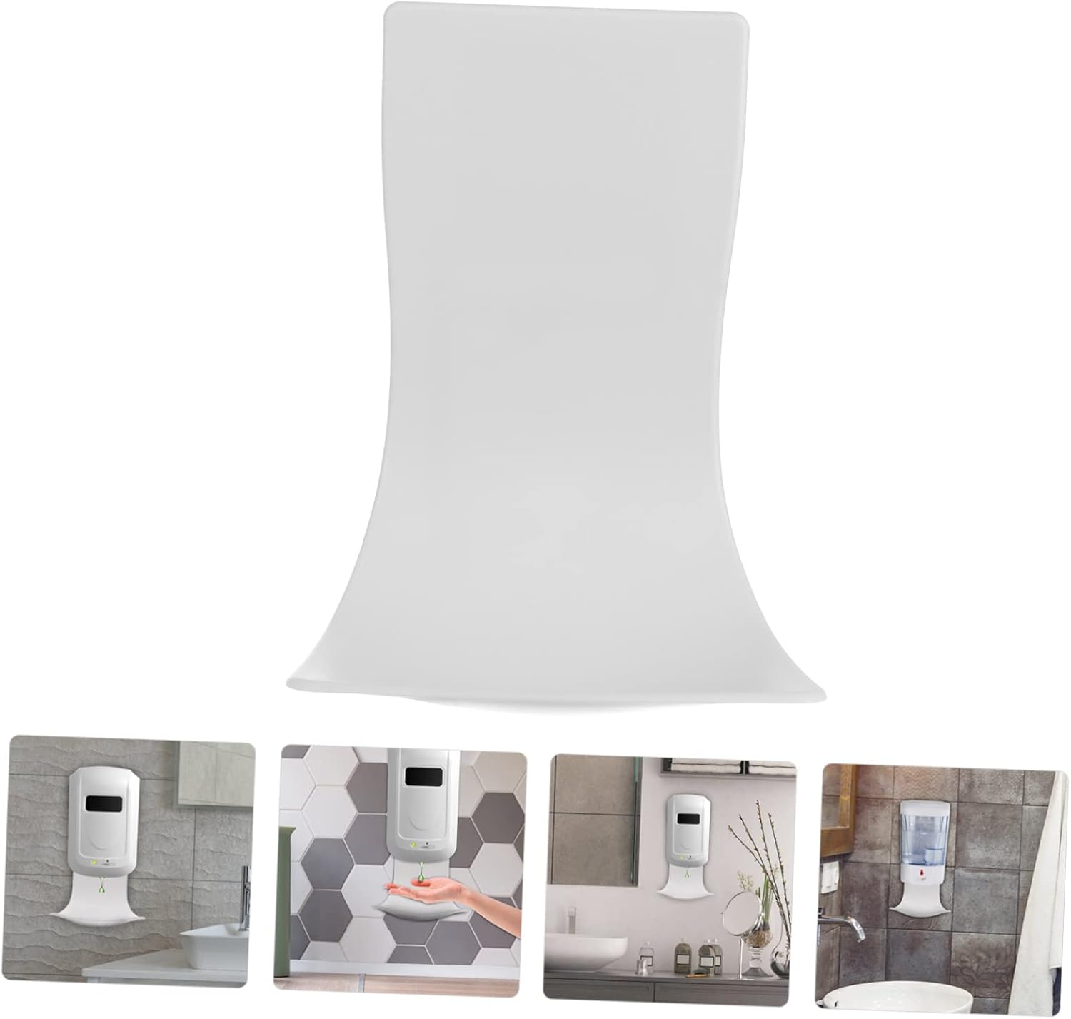 PRETYZOOM Wall Mounted Soap Dispenser Tray with Sponge Holder