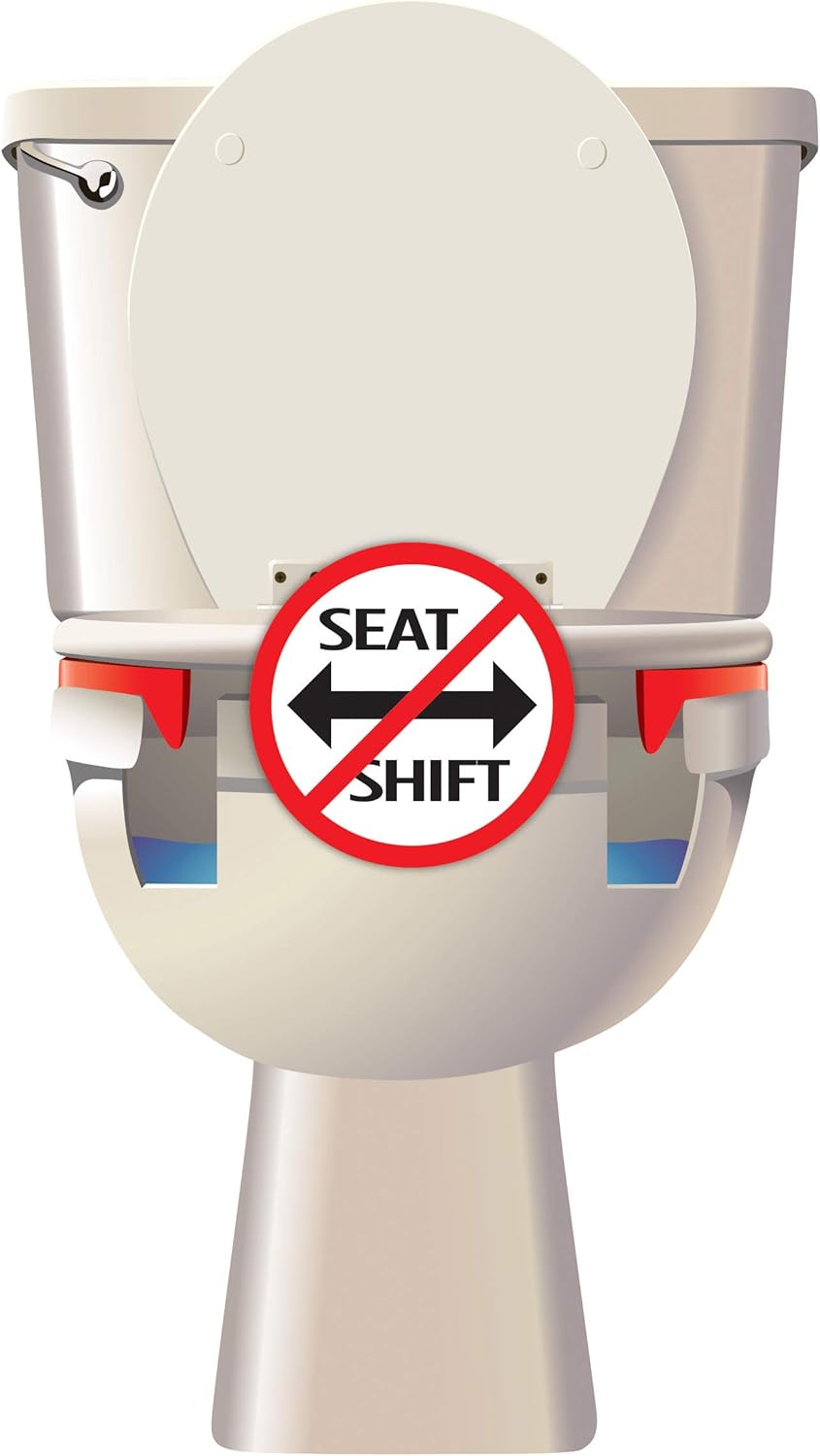 COMPAC HOME Safe-T-Bumpers - Toilet Seat Stabilizers 2 Count White