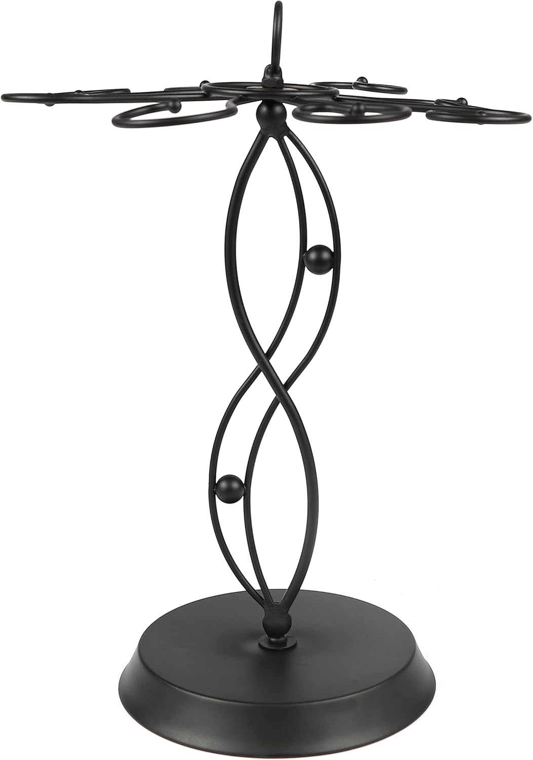 HomeRoots 8-Wine Glass Holder Stainless Steel Freestanding Rack for Wine Glasses