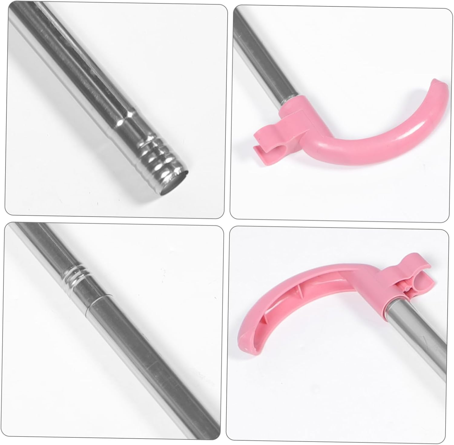 3pcs Sturdy Stainless Steel Dust Pan Handle for Heavy Duty Cleaning