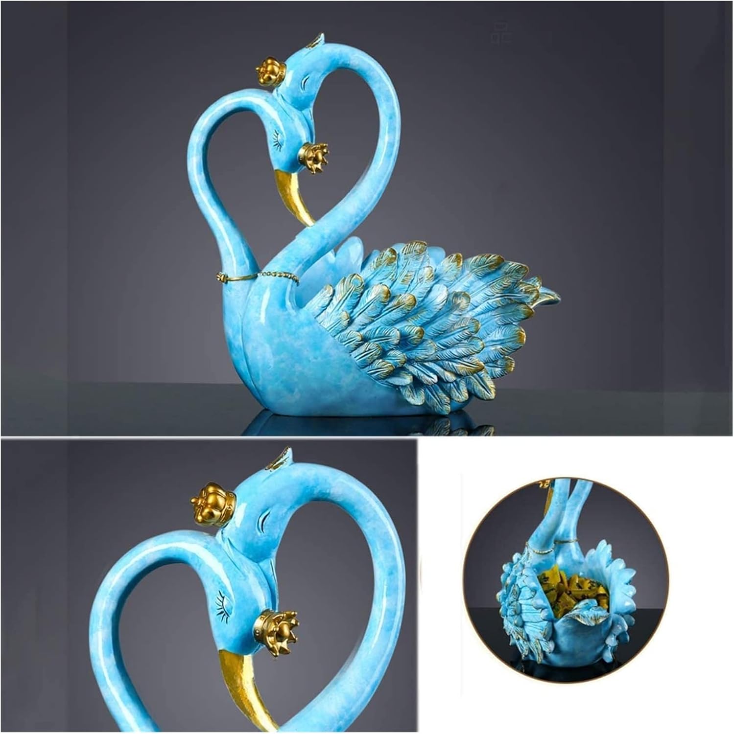ALDEPO Swan Wine Rack Resin Countertop Decor