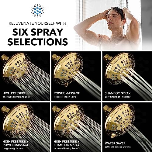 ShowerMaxx ImperialShine Gold Fixed Shower Head