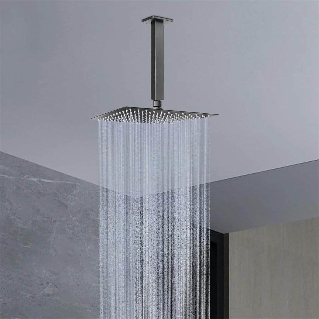Chrome Ceiling Mount Shower Arm 25cm Stainless Steel