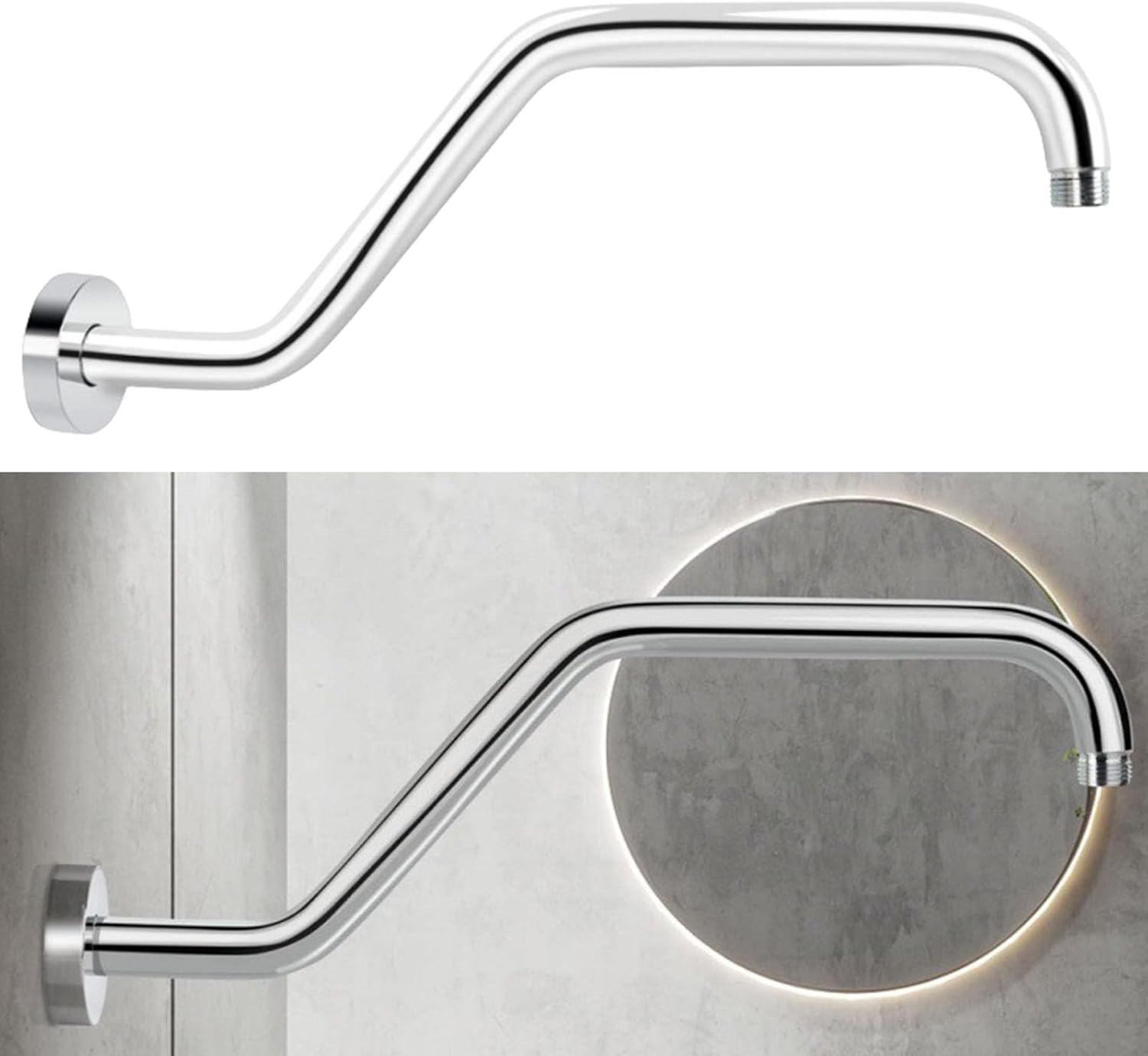 QINGFAN Multipurpose Matte Black Shower Arm