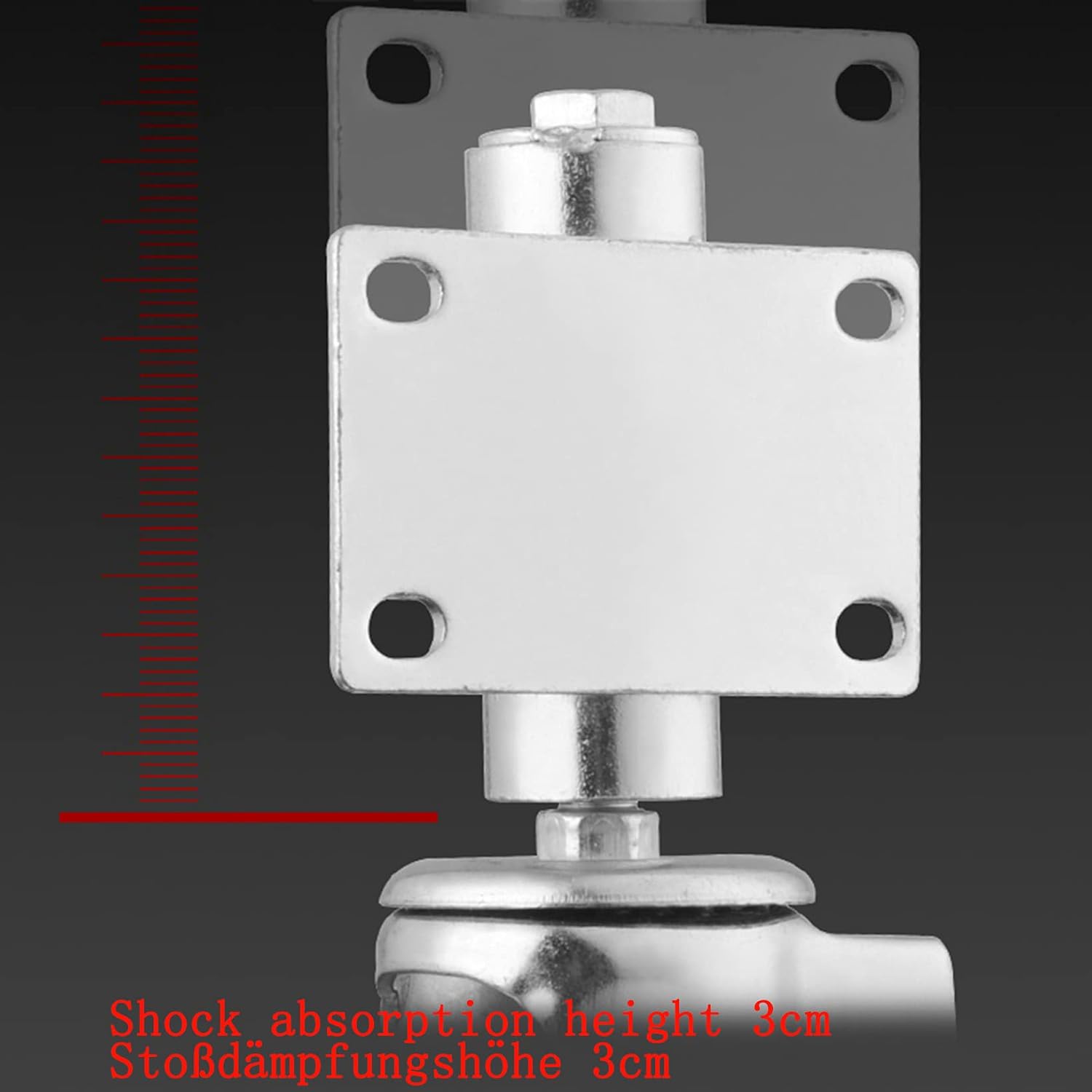 ZYFA Heavy Duty Spring Loaded Swivel Caster for Gates