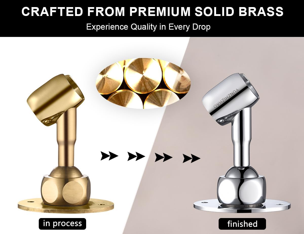 Adjustable Shower Head Holder with Chrome Finish 1