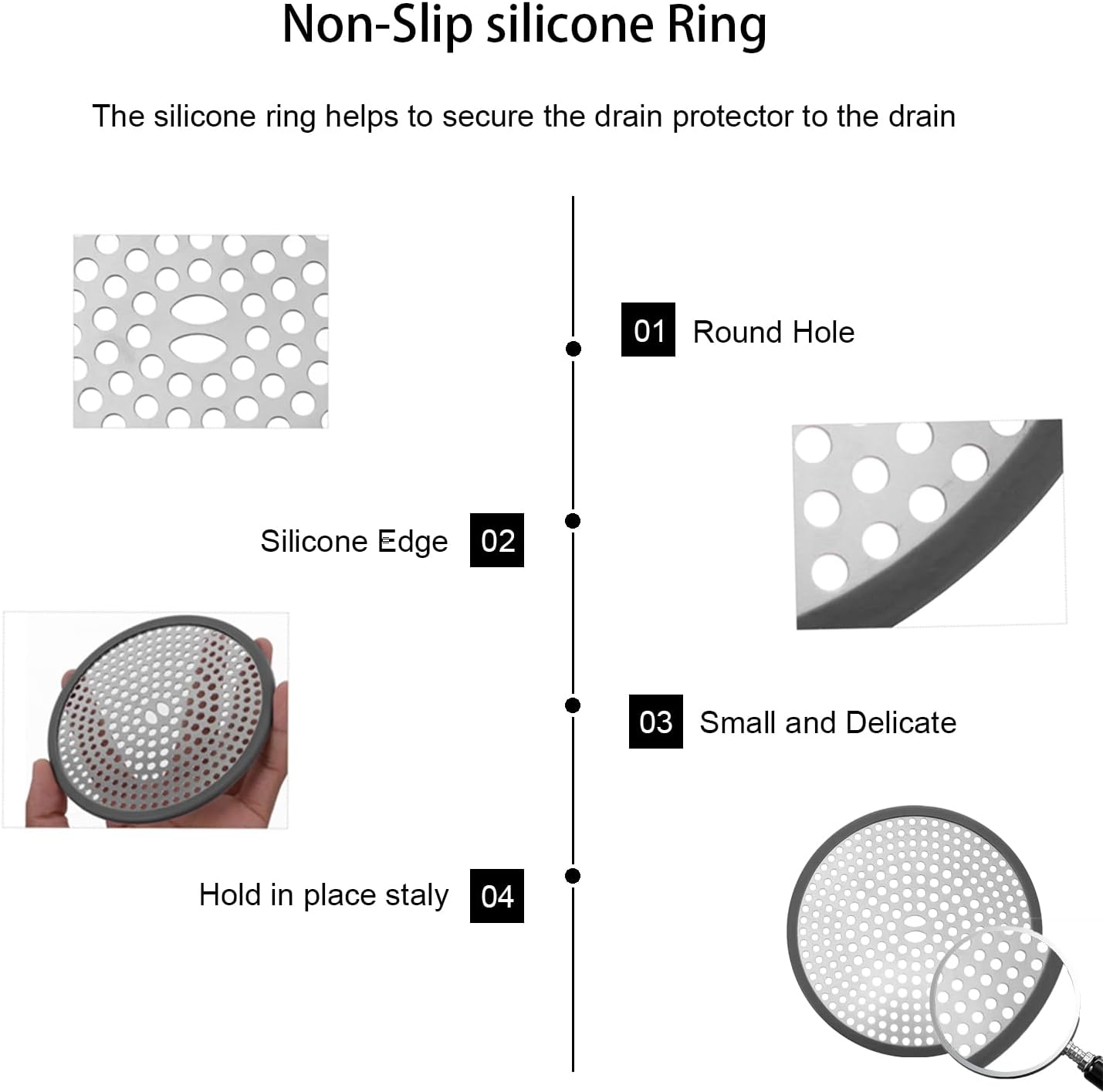 TTRWIN Premium Drain Hair Catcher for Shower Sink