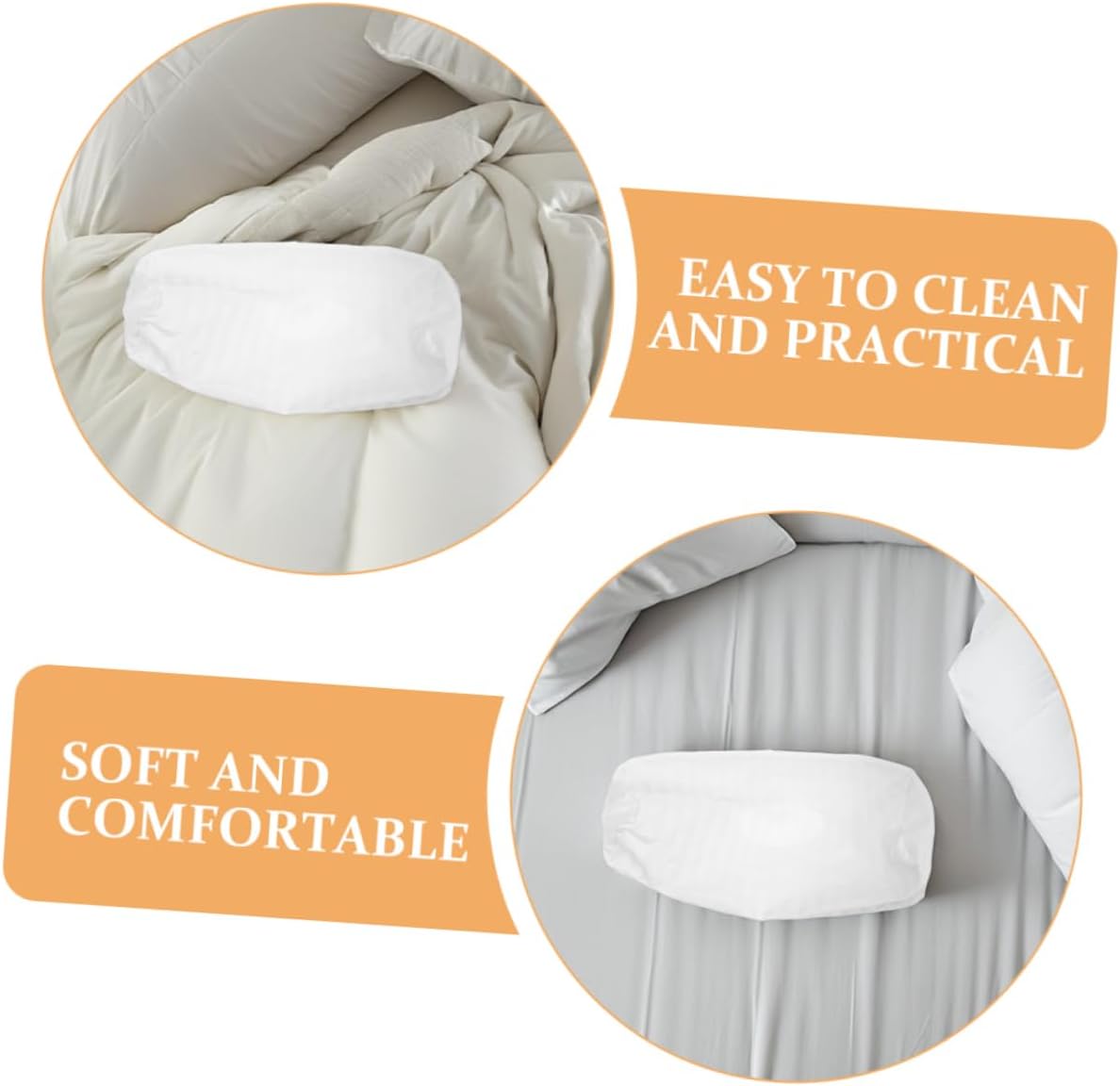 VANZACK Zippered Pillow Covers for Neck and Waist Support