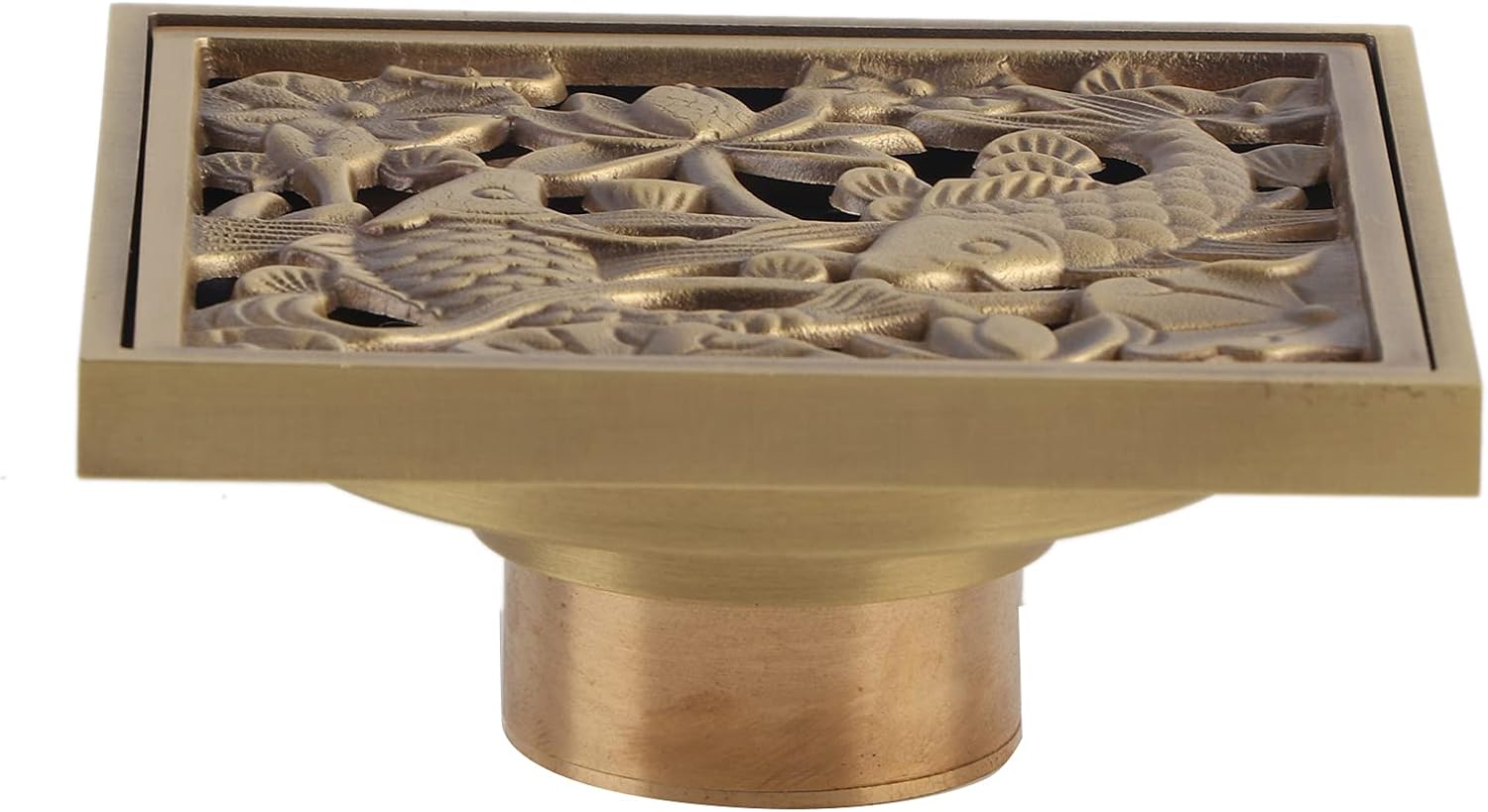 Fafeicy Antique Brass Drain with Removable Cover 43x43x28in
