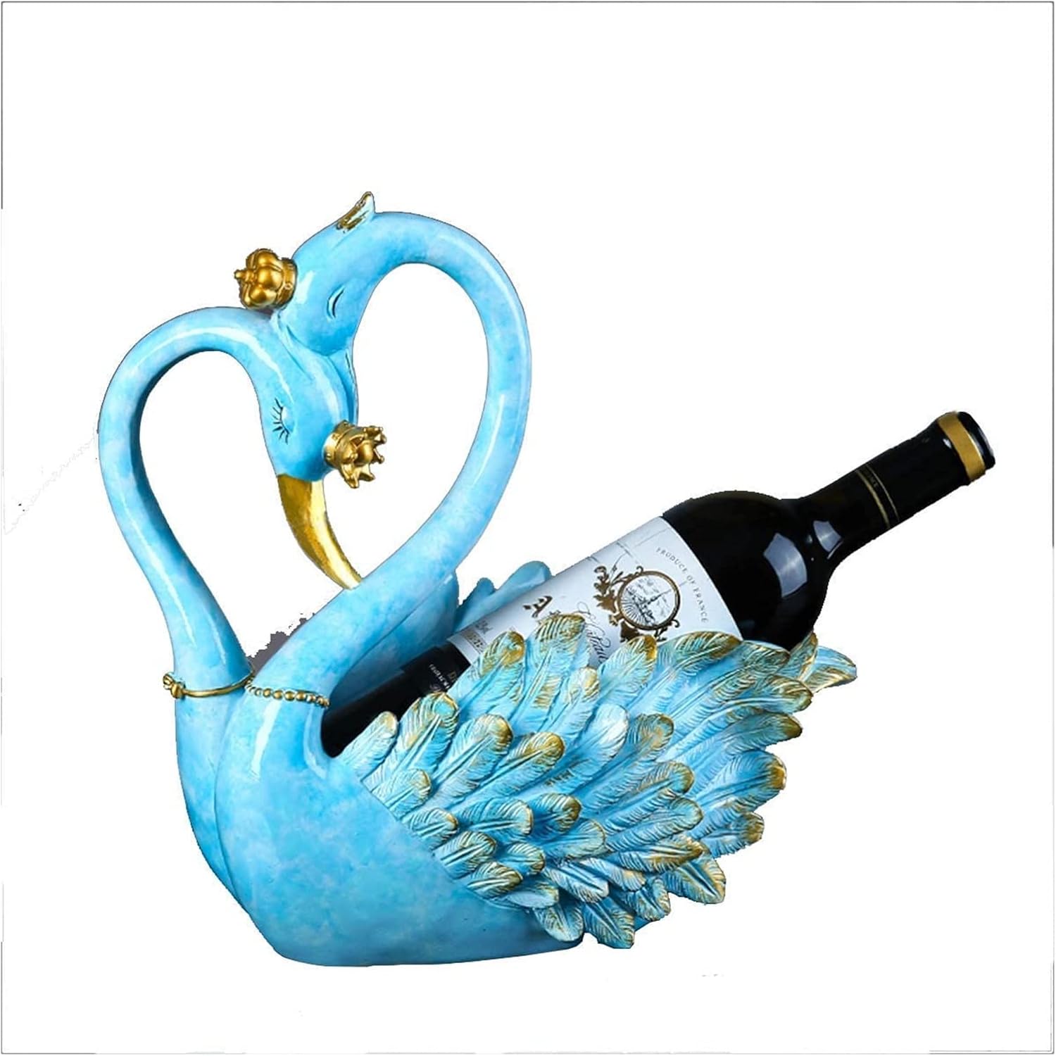 ALDEPO Swan Wine Rack Resin Countertop Decor